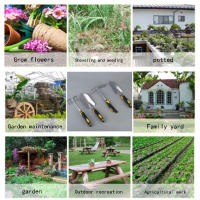 Herramienta De Jardinería Dual Propósito Shovel Y Hoz 4 Piezas Para Plantar Árboles Rascar Y Plantar Pequeño En Macetas - details 1
