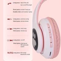 BIT Auriculares inalámstricos Bluetooth para niños, adolescentes y Adultos, auriculares Bluetooth con Micrófono, auriculares con orejas de Gato para niñas y Mujeres - details 5