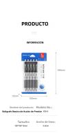 Set De 5 Bolígrafos Gel Retráctiles 0.5mm Tinta Negra Gran Capacidad Click Para Escuela Y Oficina Suministros De Papelería - details 6