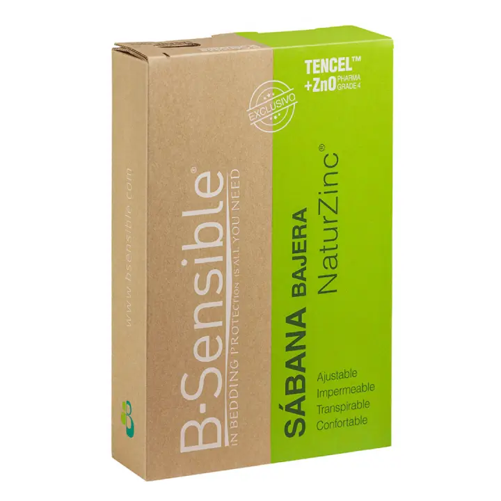Sábana Bajera B-Sensible Naturzinc Protector Colchón de Tencel Impermeable y Transpirable - TU CAMA - 1