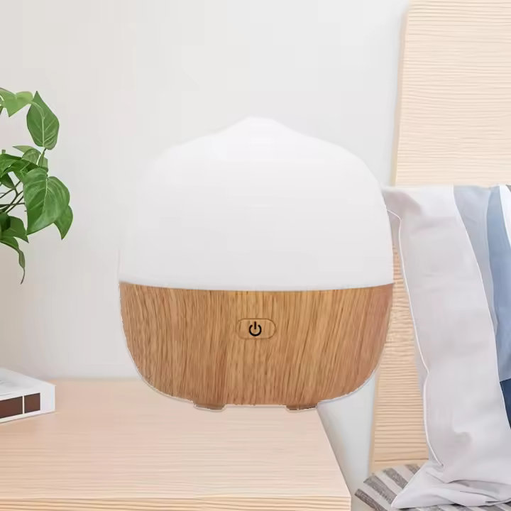 Difusor de aromas ultrasilencioso - Humidificador con 7 LED, temporizador de 2/4/8 horas, USB, función de apagado automático - Ideal para dormitorios y oficinas (Blanco escandinavo, &lt;30dB) - 1