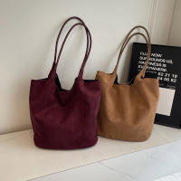 Bolso De Hombro De Seda Sintética Con Cierre Magnético Bolso De Mano Casual Para Otoño E Invierno Color Sólido Bolsos Clásicos Para Comunicación Diaria - details 2