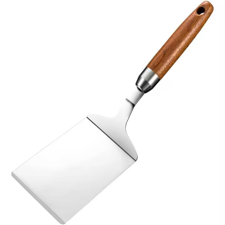 SOMY Espátula/raspador profesional, espátula de acero inoxidable, accesorios para barbacoa, espátula para hamburguesas, espátula para panqueques, ideal para barbacoa y parrilla plana. Tijeras - 1