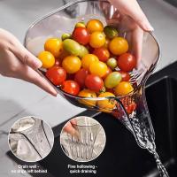 Cesta de drenaje multición, cesta de lavado de frutas y verduras de gran capacidad, Juego de 2 piezas - details 0