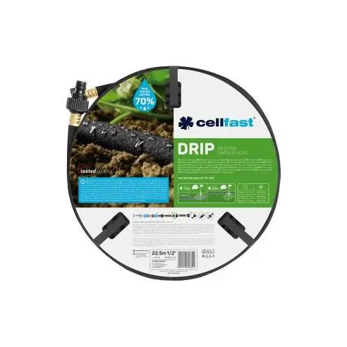 CELLFAST Set manguera porosa riego por goteo 12,5mm x 22,5m CELLFAST - 75736 Set manguera poroso Riego Mangueras Jardin - 1