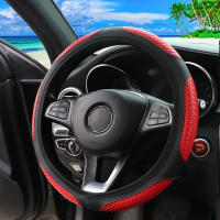 Cubierta De Volante Automotriz De Cuero Trenzado 3D Para Comodidad Ajuste Para 14.5-15 Pulgadas Sin Anillo Interior - details 11
