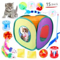 Juguetes Para Gatos Túnel Plegable En Forma De Ratón Con Bolas De Simulación De Pescado Diversión Para Gatos Y Gatitos - details 2