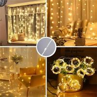Luces De Cinta LED USB Para Cortina Con Control Remoto Decoración De Festival Para Pared Y Jardín Conectable Luz De Hada Para Dormitorio Y Exterior - details 14