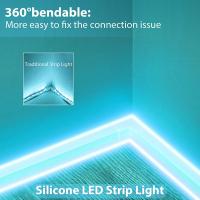 Tira De Luz LED Flexible 5V RGB 1M Con Control Remoto Y Luz Neón Silicone Impermeable SMD 3535 108LEDs/M Decorativa Para Habitación - details 1