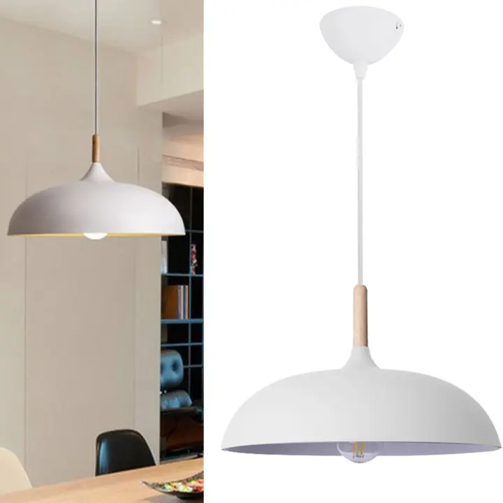 ALPINALUZ  Lámpara Colgante Industrial Moderna en Madera y Metal , Estilo Nórdico, E27, Ideal para Dormitorio y Comedor - 1