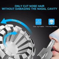 Afeitadora De Nariz Y Orejas Manual De Acero Inoxidable Para Hombres Set Portátil Lavable Apto Para Cabello De Nariz - details 2