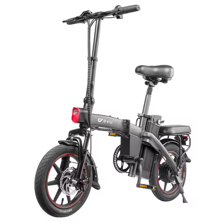 Bicicleta eléctrica DYU A5 Motor de 350W Velocidad máxima 25 km/h 48V 7.5Ah Autonomía máxima de 60 km Crucero automático Sistema de transmisión de 7 velocidades Batería extraíble y dos modos de carga Carga máxima 150 kg Para uso diario y viajes. - 1