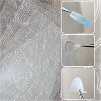 5Pcs Estickers De Uñas Artísticas De Encaje Vacío Para Arte Francés Autoadhesivos Decoración DIY Manicura Accesorio De Línea Ondulada - details 3