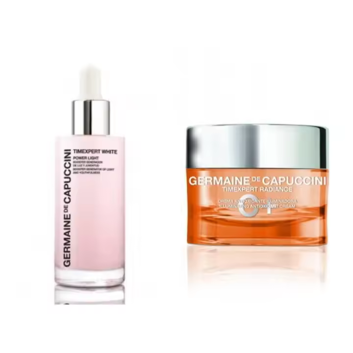 Germaine De Capuccini Timexpert White Power Light Booster Generador de luz y juventud 50ml + Timexpert Radiance Crema antioxidante iluminadora 50ml PIEL NORMAL - SECA - 1