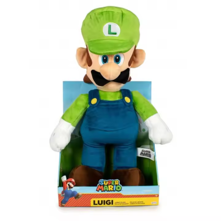 Peluche Super Mario con Caja – Luigi 50 cm - 1