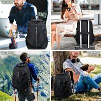 Mochila Senderismo 20-35 Litros Impermeable Mochipa de Viaje Gran Capacidad Mochila Trekking with USB Mochipa para Hombre Mujer para Montañismo Camping at Aire Libre, Negra - details 4