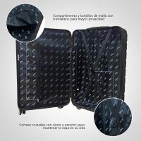 Maleta de viaje ABS, Equipaje de Mano,Maleta de Cabina Rígida con Cierre de Combinación y 4 Ruedas Dobles 360°，Maletas de Viaje Pequeñas y Grandes Ligeras - details 2