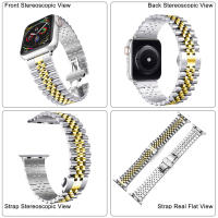 Correa De Reloj De Acero Inoxidable Para Apple Watch Serie 9/8/7/6/5/4/3/SE Compatible Con iWatch Ultra 2 49mm 45mm 44mm 42mm 41mm 40mm 38mm - details 0