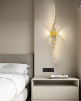 Lámparas De Pared LED Para Interior En Negro Oro Blanco Iluminación Para Dormitorio Pasillo Aisle Balcón Luz De Pared Moderna - details 6