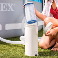 INTEX - Depuradora cartucho C1000, filtración 3.785 l/h, filtro cartucho tipo A, indicador de cambio de cartucho, compatible con piscinas grandes hasta 21.100 L, Hydro Aeration, fácil conexión, depuradoras piscina - details 1