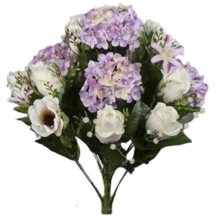 RAMO FLORES TIPO COMBINADO POEME LILA FC04693 VALIDO PARA EXTERIOR, TERRAZA, CEMENTERIO, DIFUNTOS - 1