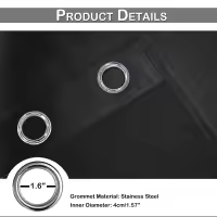 Cortinas De Blackout Tejidas 100% Gruesas Para Invierno Con Anillas Listas Para Instalar Para Sala De Estar Dormitorio Decoración Y Aislamiento De Luz - details 17