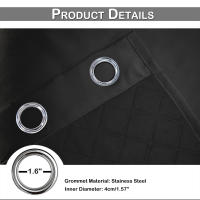 Cortinas De Blackout Tejidas 100% Gruesas Para Invierno Con Anillas Listas Para Instalar Para Sala De Estar Dormitorio Decoración Y Aislamiento De Luz - details 17