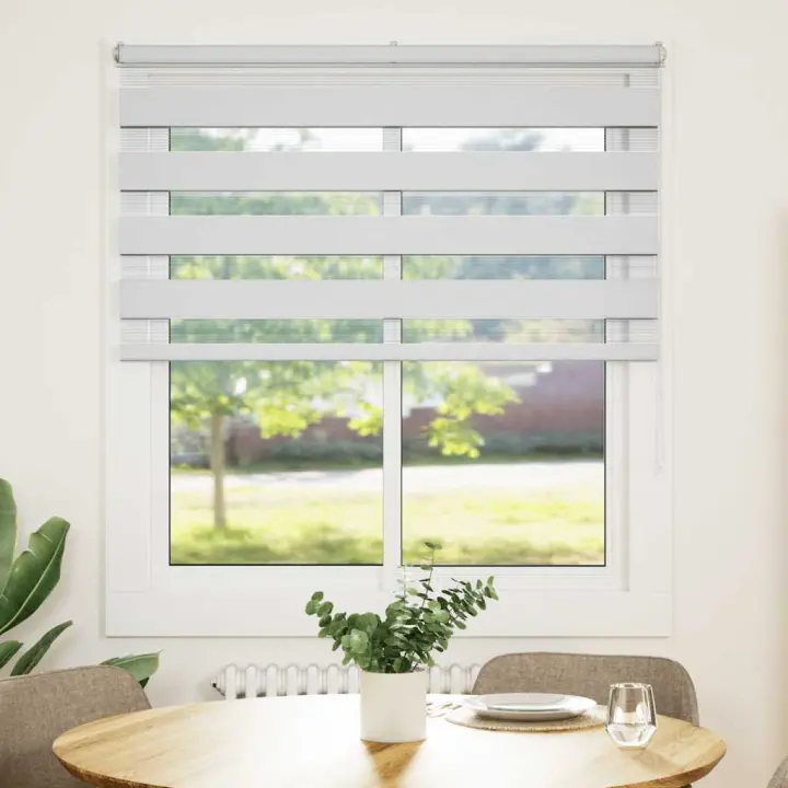 Estor cebra blanco 135x150 cm tejido ancho 130,9 cm poliéster - 1