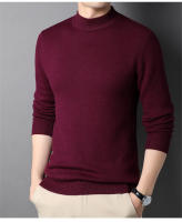 FGKKS Suéter De Lana Gruesa Para Hombres De Color Sólido Estilo Casual Cuello Alto Diseño De Alta Calidad Otoño Invierno - details 3