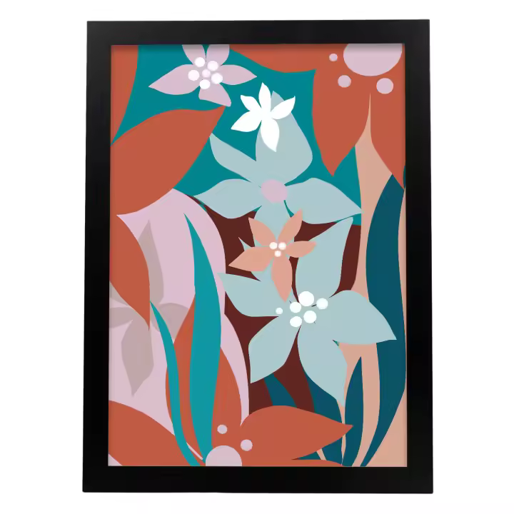 Nacnic Diseño Floral Real Lamina - Flores Surtidas Poster - Cuadros Decorativos Estéticos - Sala De Estar, Dormitorio, Hogar - Alta Calidad - 1