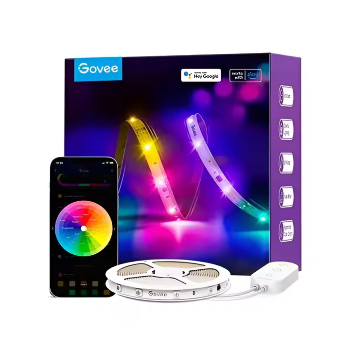 Tira Led Govee RGB Smart Wifi+bt H618A 5M RGBIC 11 Modos Música Control por Voz - Iluminación Inteligente - 1