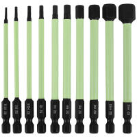 Juego De 10 Piezas De Brocas Allen Hexagonales 1/4 Pulgada Con Punta Magnética Adaptador De Destornillador Eléctrico Herramienta Multifuncional De Acero Aluminio - details 0