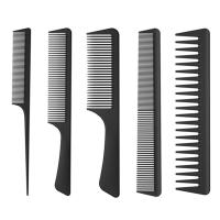 Set De Peine Profesional De Fibra De Carbono Para Peluquería Peine Para Cola De Caballo Corte Peine De Plástico Para El Cabello - details 2