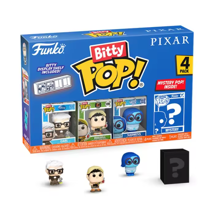 FUNKO BITTY POP! DISNEY PIXAR - CARL, RUSSELL, TRISTEZA Y ¿?, 75468, TIENDA CON LICENCIA OFICIAL - 1