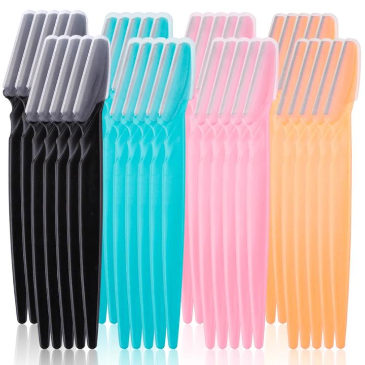 Triple / Decuatro Pcs Afeitadora De Cejas Para Mujer Pelusismo Epilatodo Femenino Portátil Cortauñas Seguridad Knife Scrapa Rostro No Incluye Batería Herramientas Con Caja