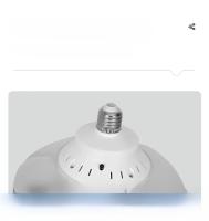 Ventilador De Techo LED 2 En 1 Con Control Remoto Base E27 Convertible Función Timer Dimmable Para Sala De Estar Dormitorio - details 10
