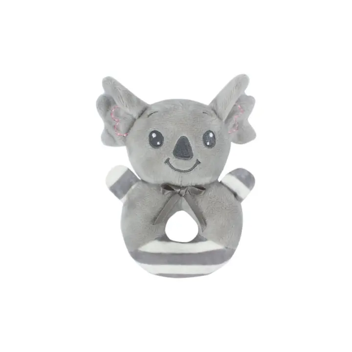 Juguete de campana de mano con forma de animal de dibujos animados, anillo de mano con forma de conejo, elefante y koala, palo de mano con sonido de llamada BB, anillo de mano - 1