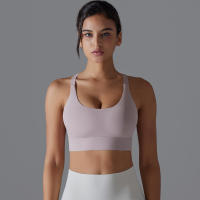 Sujetador deportivo con espalda descubierta para mujer, ropa interior de entrenamiento con hebilla ajustable para correr, Fitness, gimnasio, Bralette acolchado, ropa deportiva - details 23