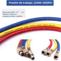 Juego de manómetros de diagnóstico de CA de 3 Vías para carga de freón, herramientas de calibre de colector de refrigeración, R32, R410a, R404A, R134a - details 3