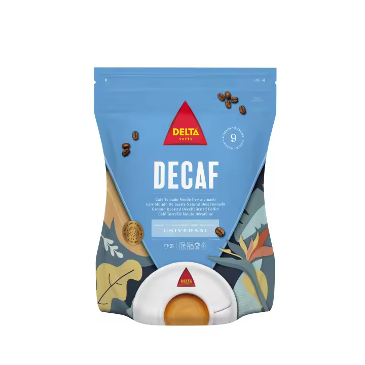 Delta Decaf - Café Molido Descafeinado 220 GR - Aroma rico en notas de caramelo, vainilla y frutos secos. - 1