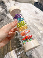 Juguete Educativo Montessori Para Bebés Llovizna Arcoíris Vaso De Arena Música Rattle Juguete Sensorial Para Niños - details 2