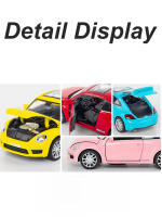 Coche De Juguete Beetle a Escala 1/32 Con Sonido Y Luz Función De Retroceso De Rueda Regalo Para Niños Modelo De Metal Sin Batería - details 2