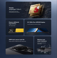 POCO F7 Pro 5G NFC versión Global teléfono móvil con cargador de la UE todo nuevo mundo Primiere , Flagship Snapdragon®8 Gen 3, huge 6000 mAh (typ) battery, 120 Hz AMOLED Flow 2K screen - details 2