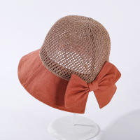 Sombrero De Verano Para Mujer COKK Tejido Al Hilo Transpirable Plegable Protección Solar Con Lazo Sombrilla Estilo Coreano Para Playa Viajes - details 6