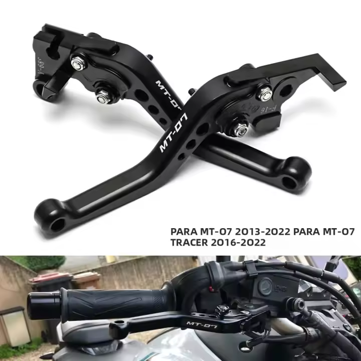 Palanca De Freno Y Embrague Corta 2022 Para YAMAHA MT07 MT09 2013-2021 MT-07/Tracer MT-09 SP Accesorios De Motocicleta Manillar Palanca De Freno Y Embrague CNC 6061 Aluminio Billet - 1