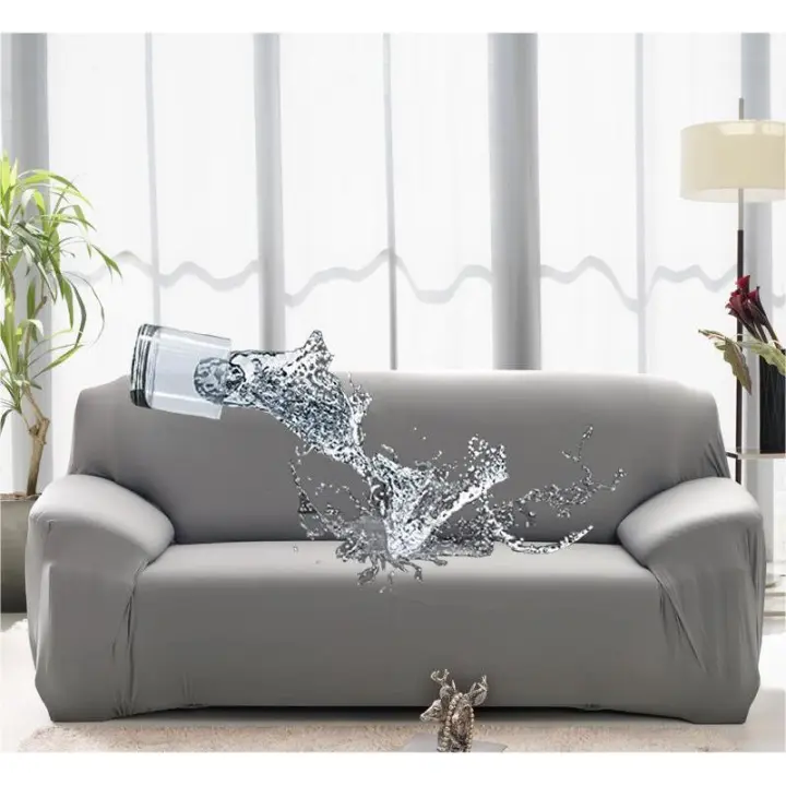 Cubierta Elástica De Sofá De Color Sólido Para Sala De Estar Cubierta De Esquina L Gruesa Necesita Comprar 2 PCS Para Sofá L - 1