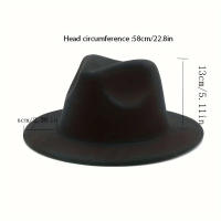Sombrero De Vaquero Occidental De Lana Doble Cara Patchwork Felt Jazz Para Hombres Y Mujeres Sombrero Casual De Fiesta - details 2