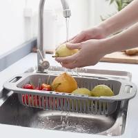Rack De Cocina Retráctil Y Engrosado Para Fregadero Almacenamiento De Verduras Y Cucharas Plástico Resistente Para El Hogar - details 0