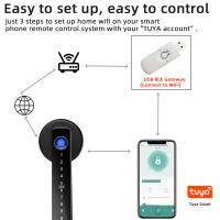 Cerradura Inteligente De Huella Dactilar Con Tuya Cerradura Electrónica Digital Sin Llave Seguridad Para Puerta De Hogar Material De Aleación De Zinc - details 0