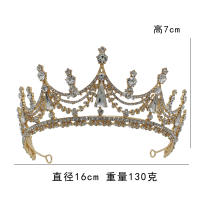 Diadema De Novia Barroco Lujo Geométrica Con Cristales Grandes Y Diamantes Para Baile De Graduación Y Bodas Accesorios De Cabello Para Mujeres - details 5